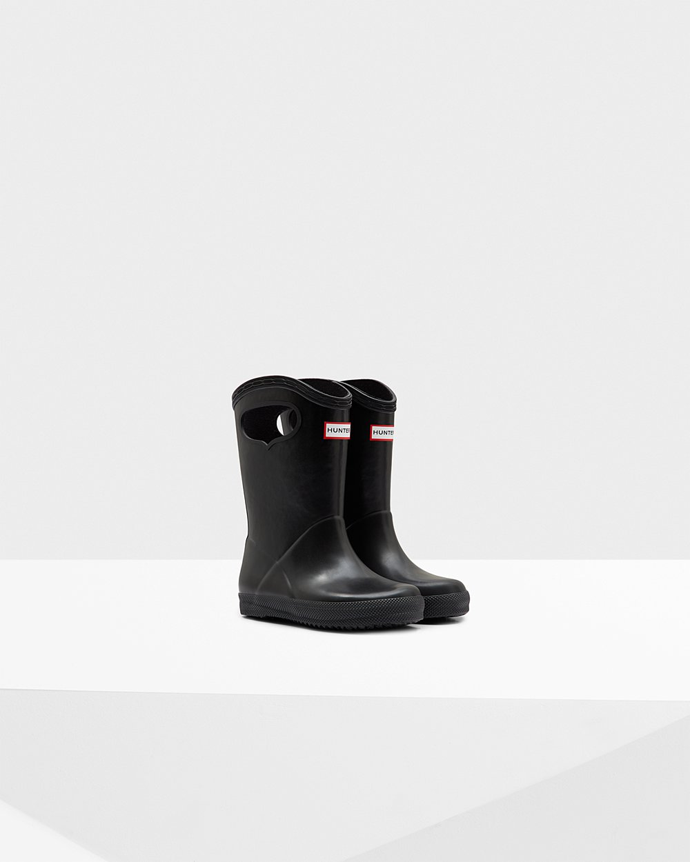 Bottes de Pluie Hunter Original First Classic Grab Handle Enfant Noir FZBKAST-90